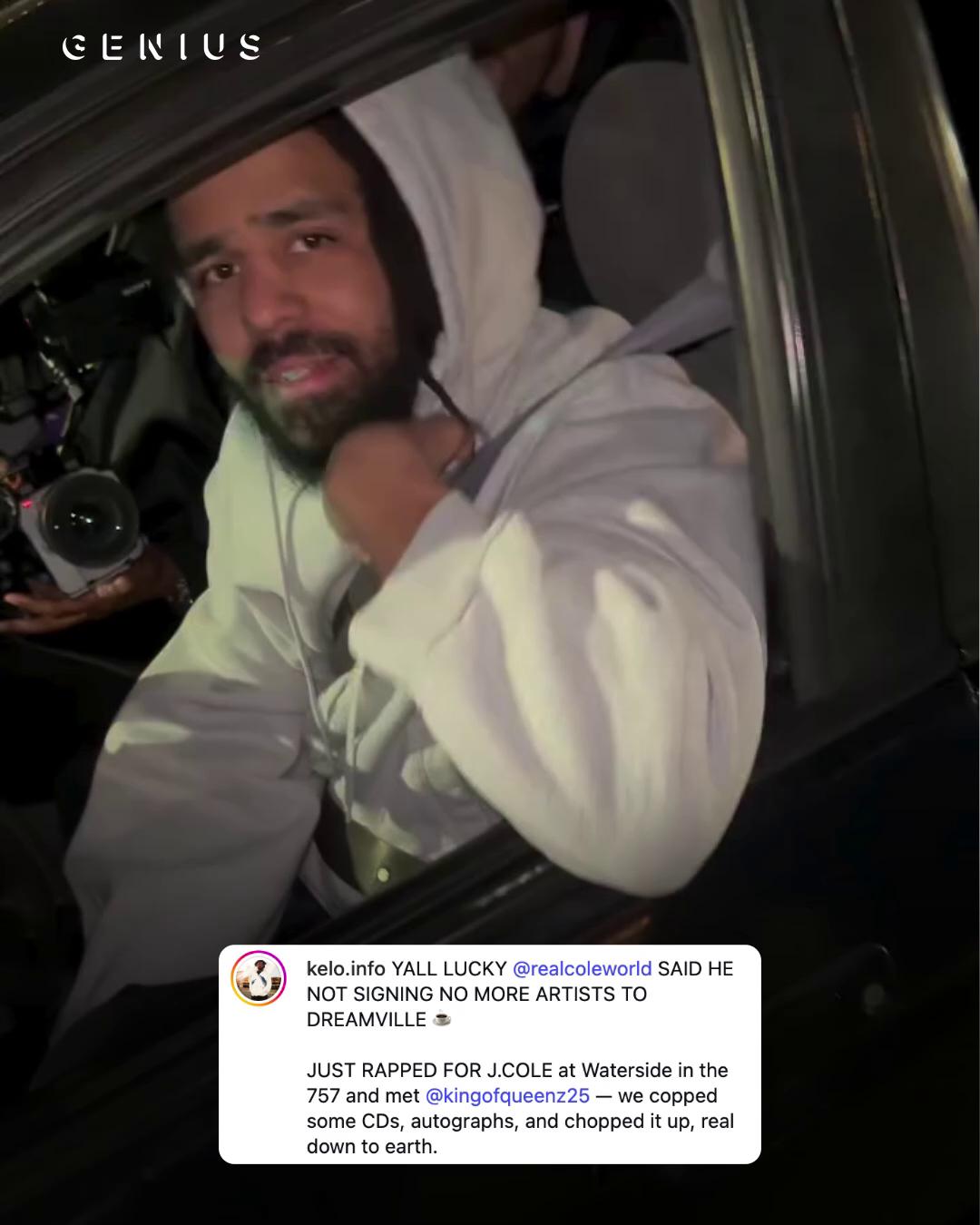 imagine freestyling for j. cole.. and getting the co-sign 🎤🔥 that’s ...
