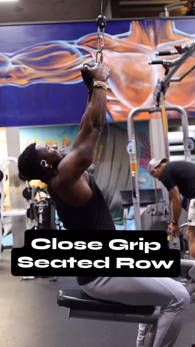 Pro Tip:Close Grip Seated Row Close Grip Seated Row technique: * Arms ...