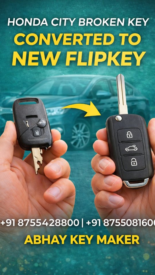 “Tuti chabi ka perfect solution 😌 Honda City Flip Key ready 🔥 — Abhay ...