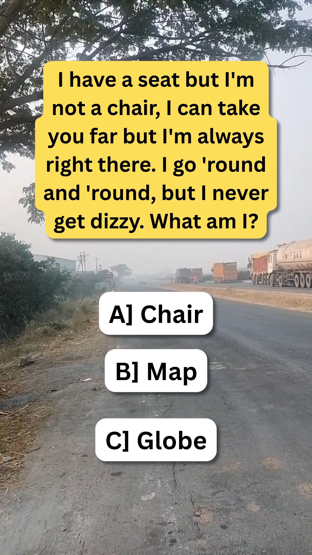 I have a seat but I'm not a chair, I can take you far but I'm always ...
