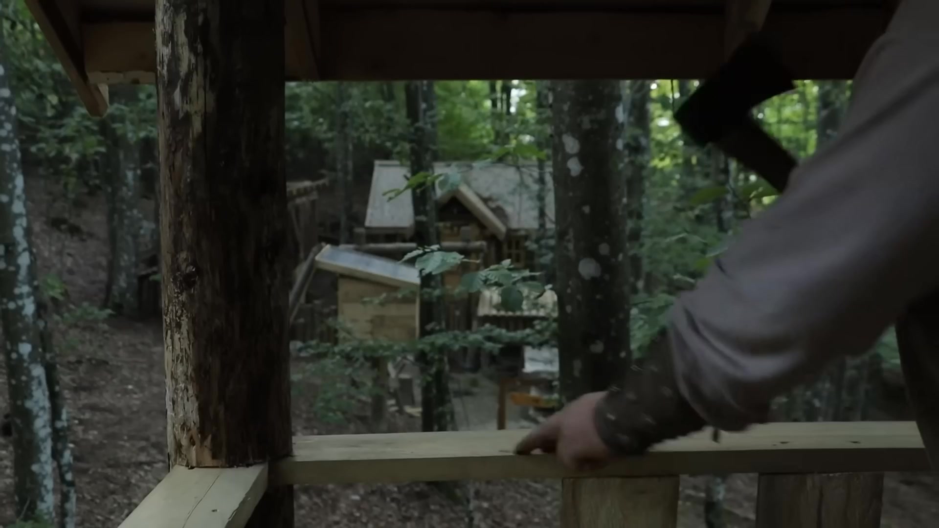 Building a Treehouse Cabin from Wood ｜ Full Project_part052 | Samuel ...