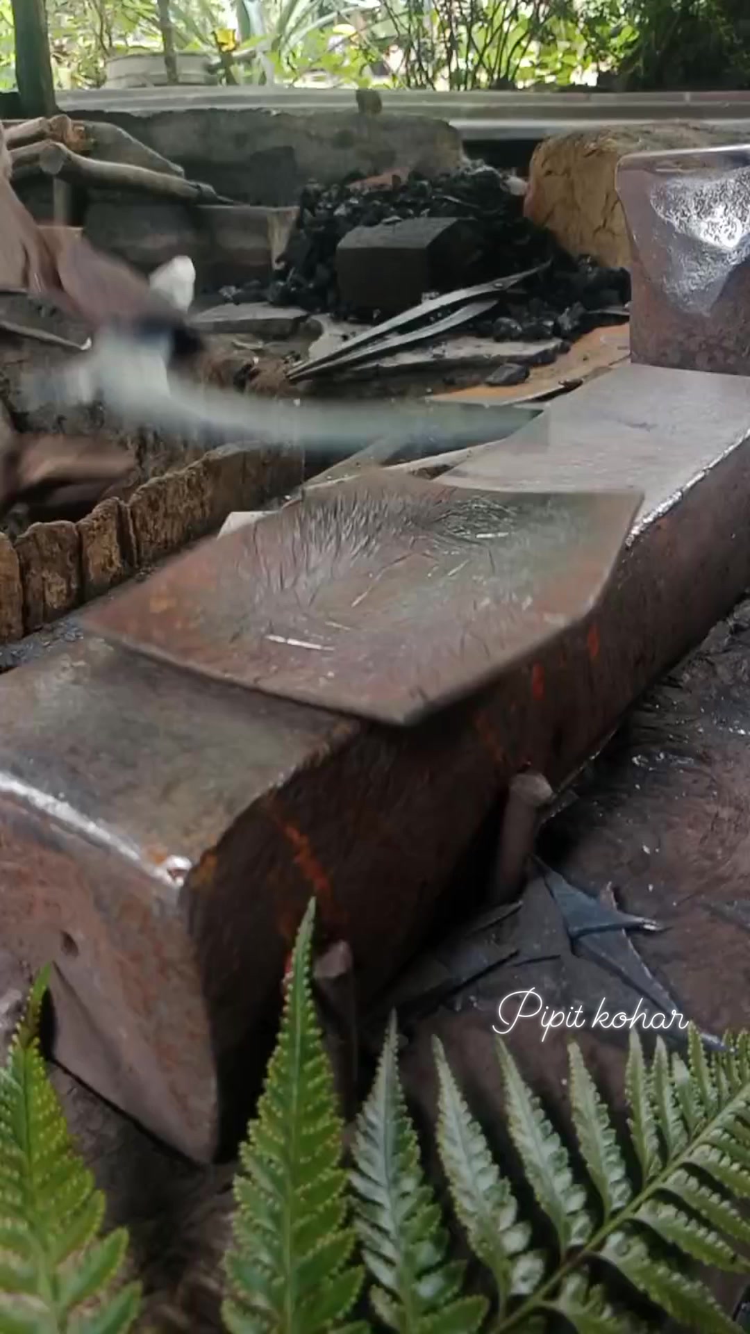 the process of forming agricultural tools for plantations #blacksmith # ...