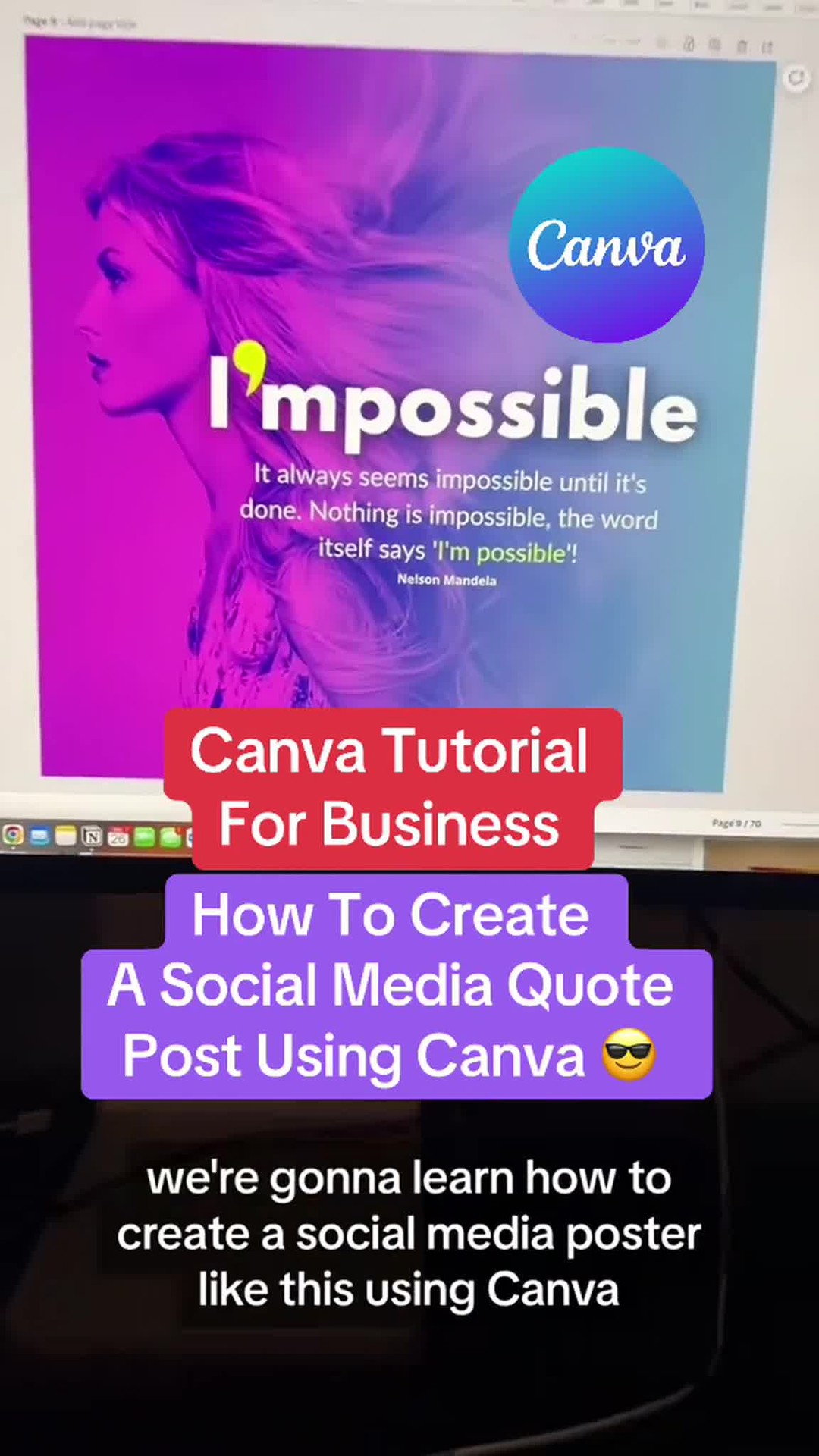 Canva Tutorial - How To Make A Motivational Quote Post For Social Media ...