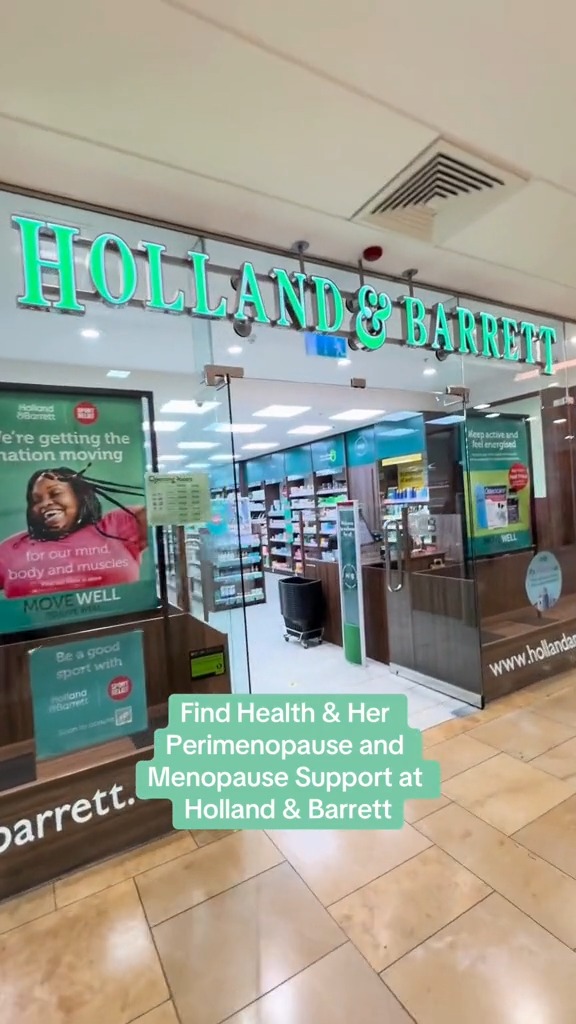 Find Health and Her at your local Holland and Barrett store across the UK and Ireland 🌱, Have you spotted us in-store yet? 🙋‍♀️, #healthandher #hollandandbarrett #perimenopause #supplementsforwomen 
