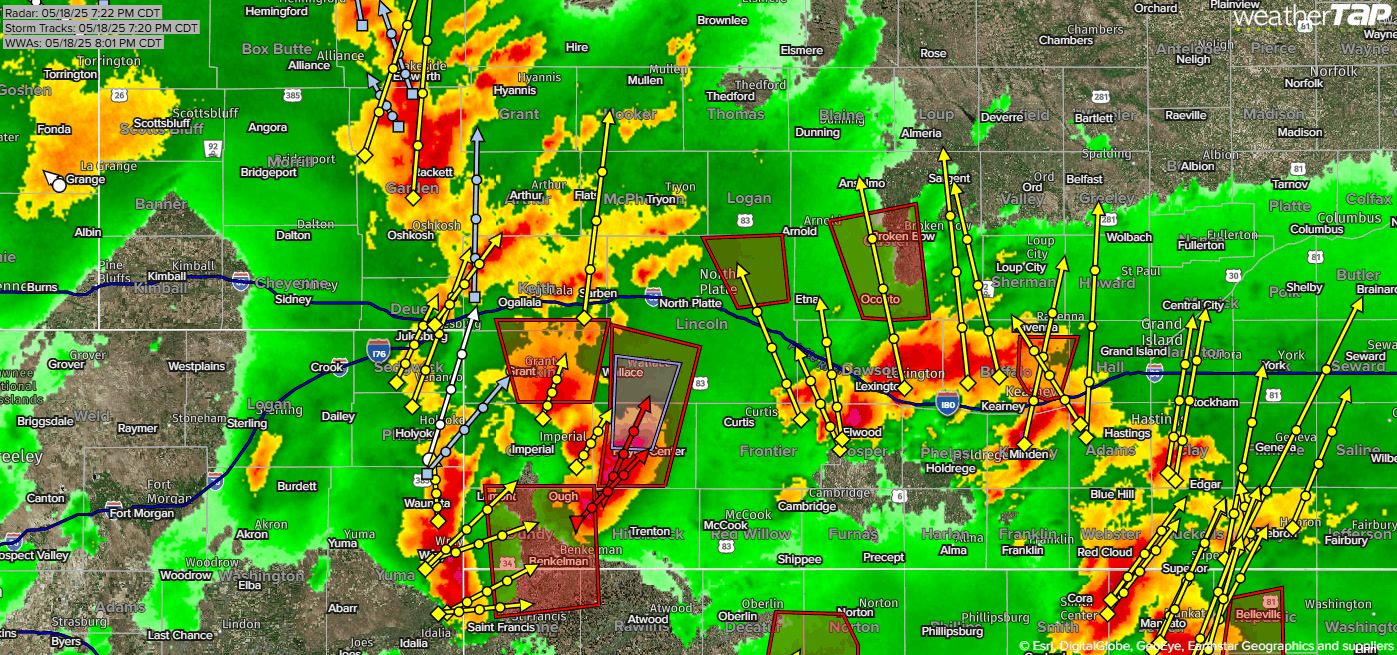 Curent Radar at 8pm CT/7pm MT - Multiple Warnings, including the ...
