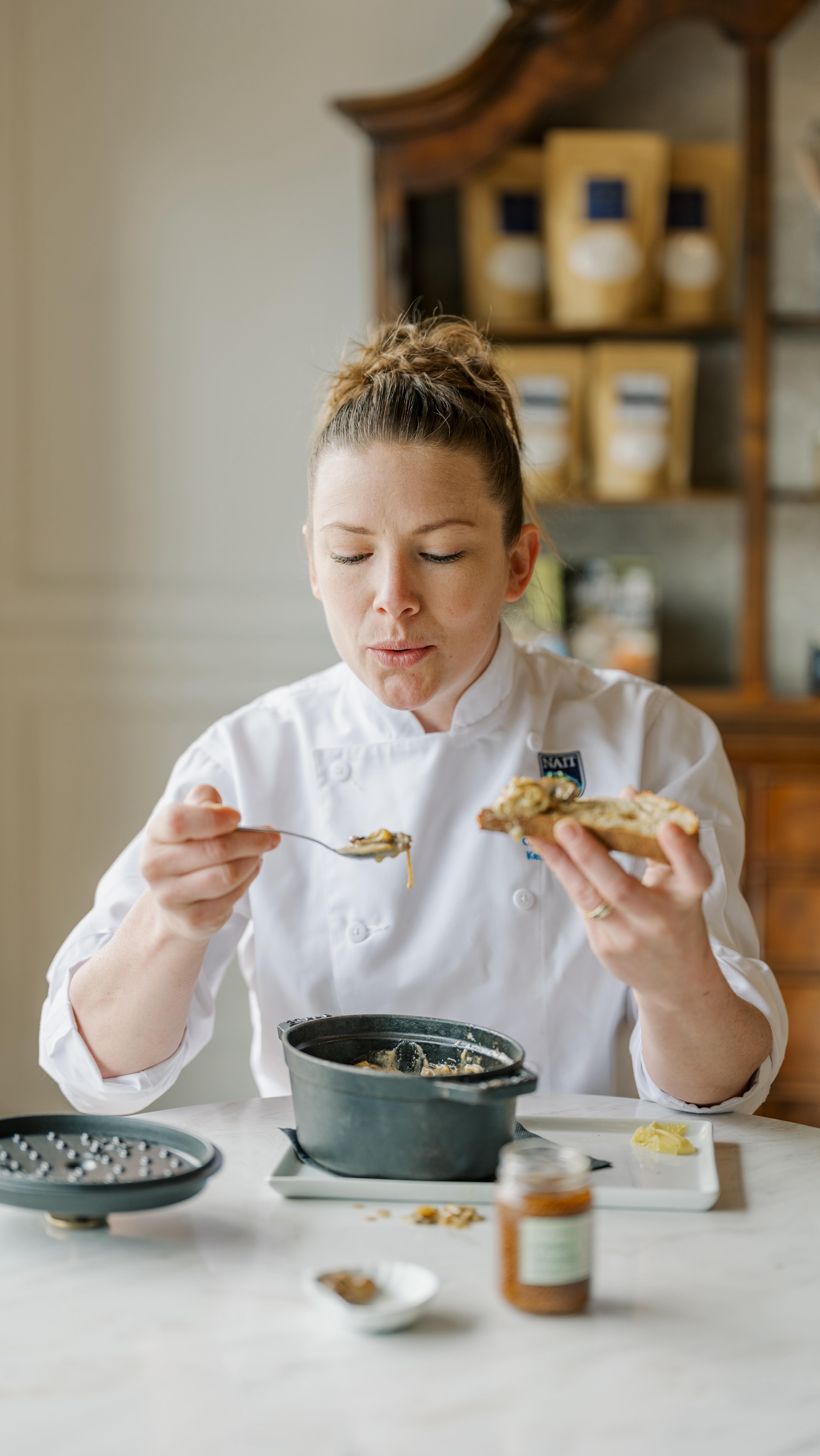 Chef Kelsey Johnson is a talented culinary instructor at NAIT, bringing ...
