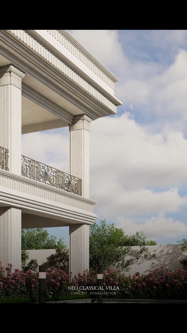 Modern Neoclassical Villa | 3D Architectural Visualization A detailed ...