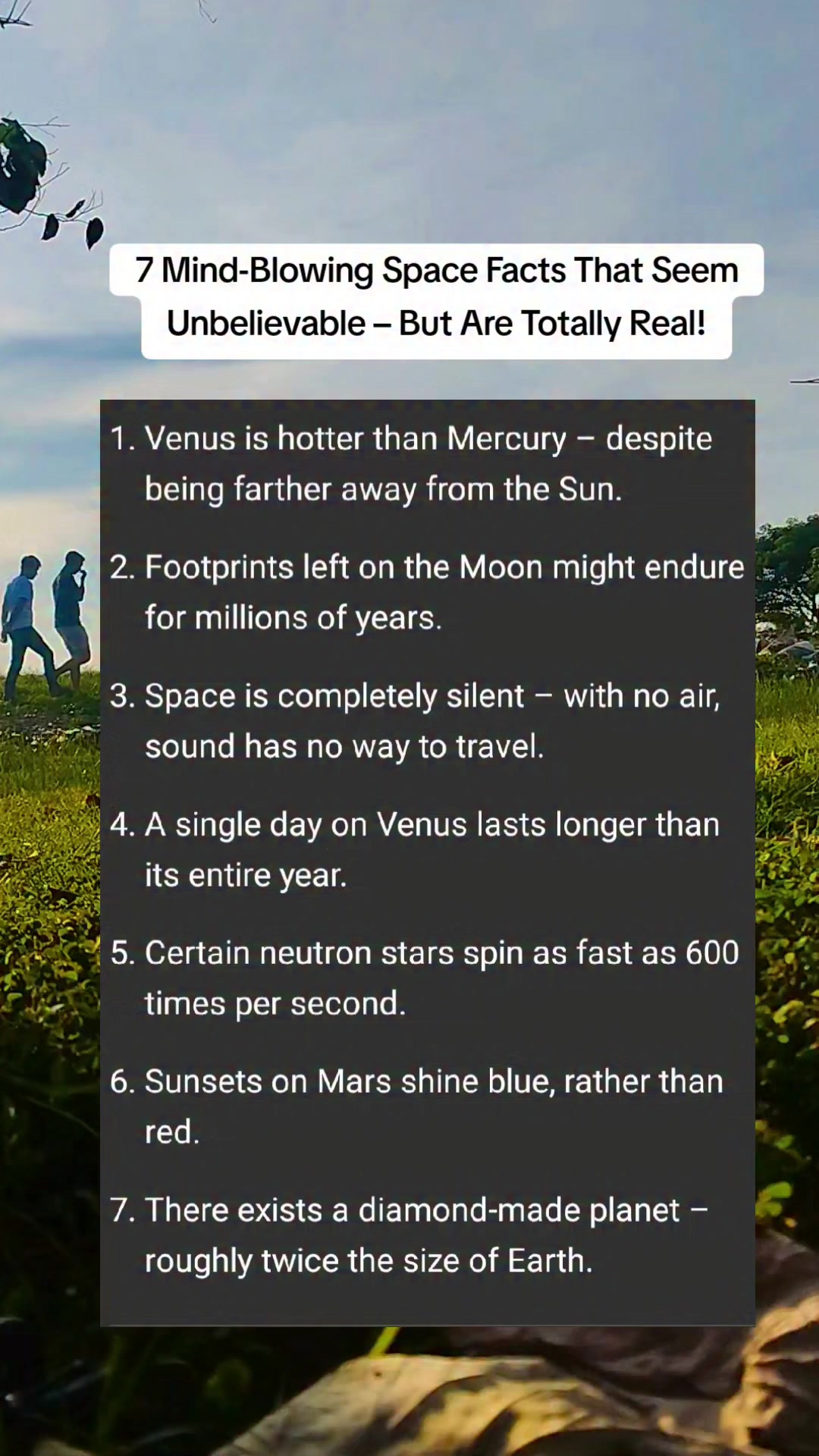 Life story ll 7 Mind-Blowing Space Facts That Seem Unbelievable – But ...