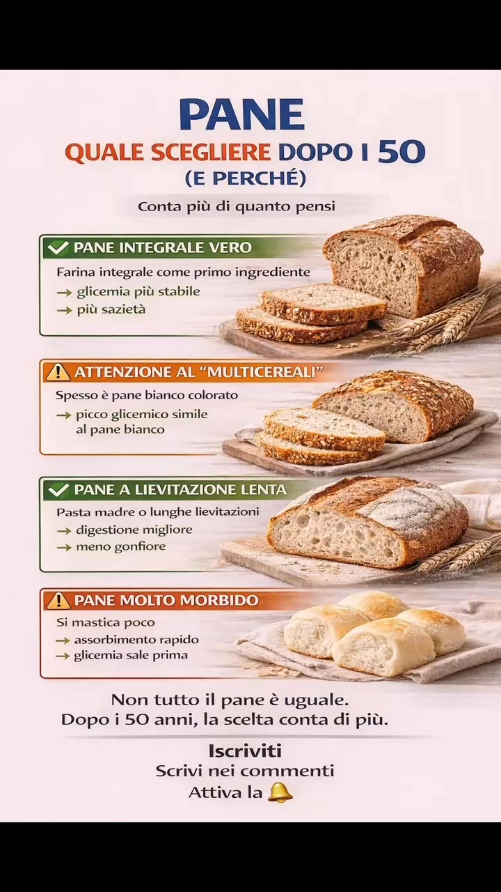 Dopo i 50 il pane non è tutto uguale: meglio integrale vero e ...