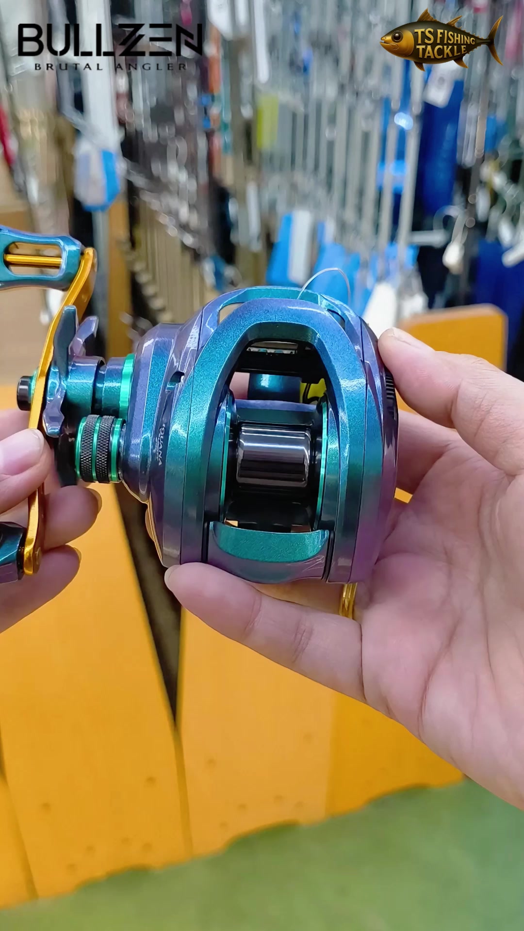 cord for fishing nets Mending Twine color-hd-bluegill Color:309 Glow/Gold Rush Belly and magnetic clasp. MACH 2 Spinning Rod