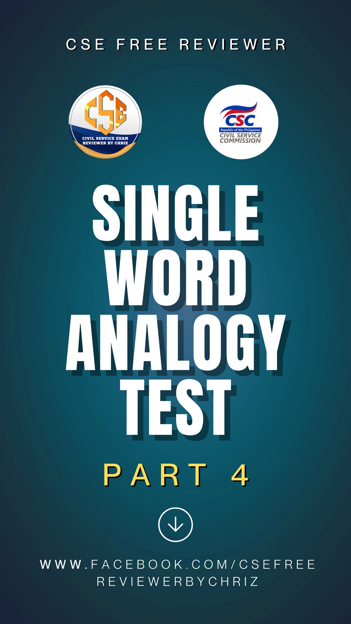 Part 4 - Single Word Analogy Test CSE... - CSC Exam Reviewer | Facebook