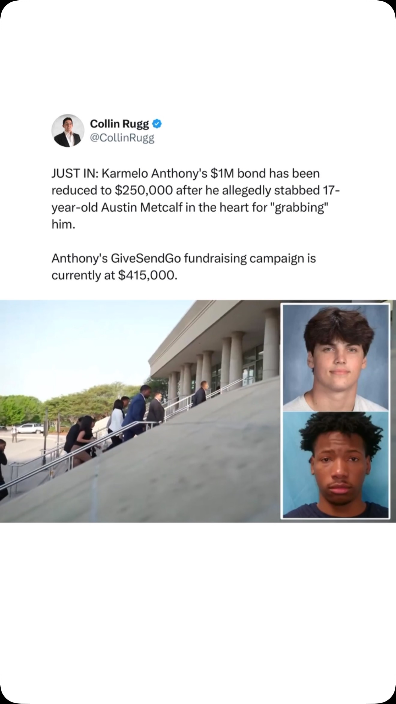 Anthony’s parents testified at the hearing where they revealed that he ...