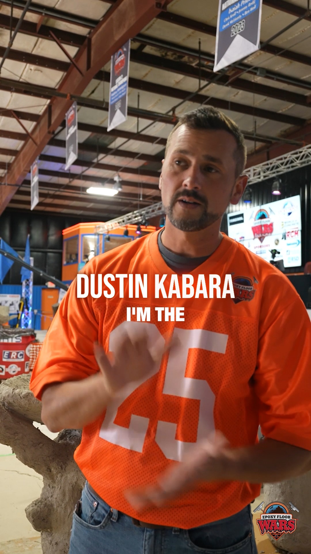 Dustin Kabara of the Orange Team checks in live from Epoxy Floor Wars ...