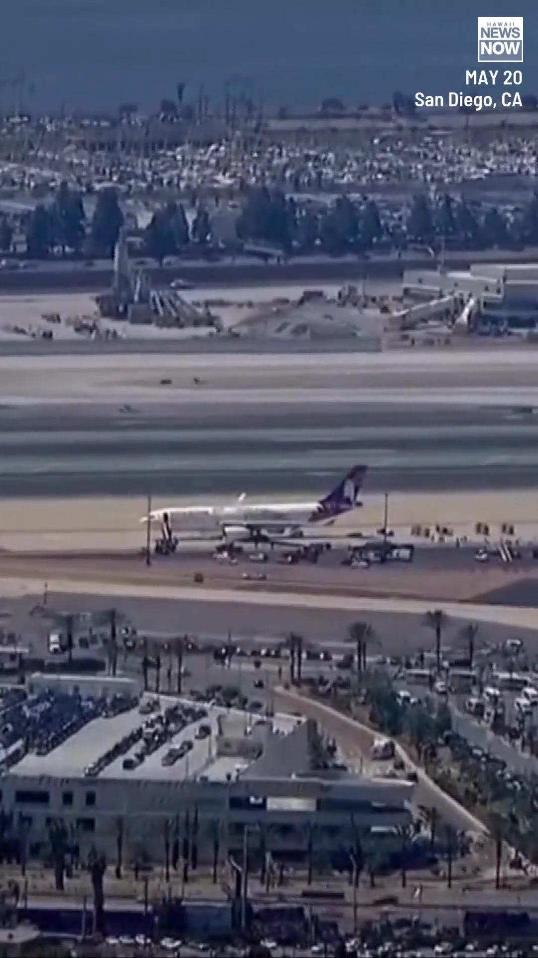 Passengers recorded a startling sight as armed officers boarded a ...