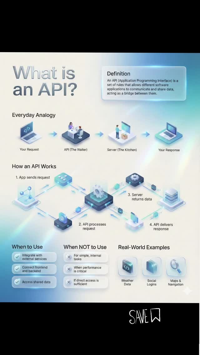 Ever wondered how apps talk to each other? 🤔 That’s an API — the ...