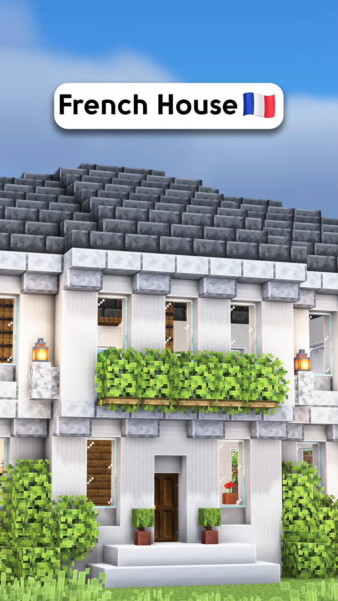 Minecraft French House 🇫🇷 3D Build guide on zediaph.com Link in Bio🔗 # ...