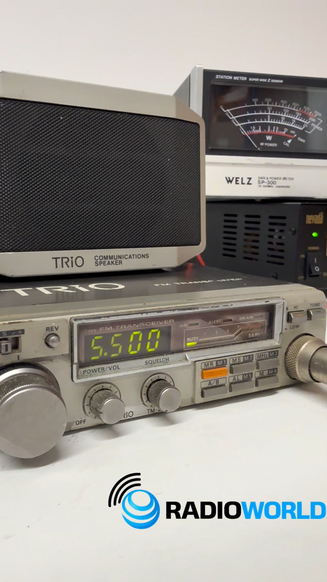 Kenwood TM-261A radio with copper tube antenna
