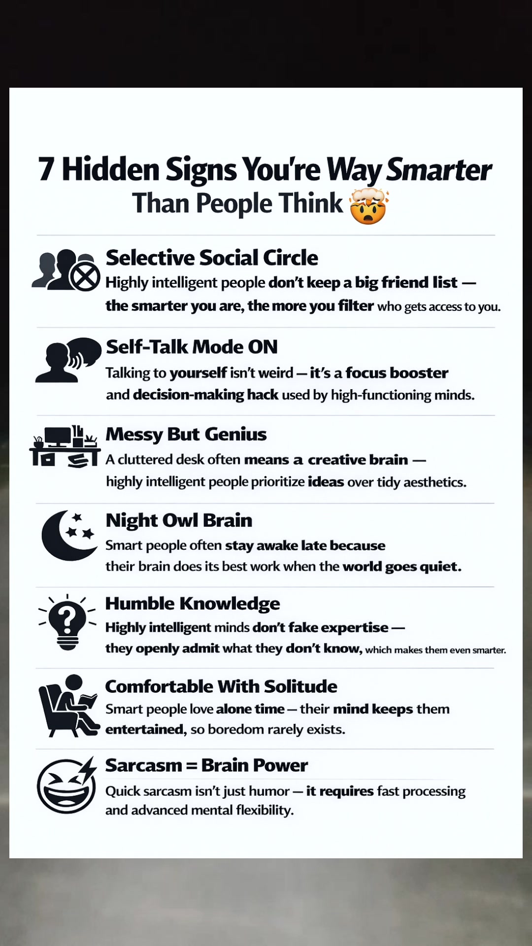 7 Hidden Signs You’re Way Smarter Than People Think 🤯 #HealthAwareness ...
