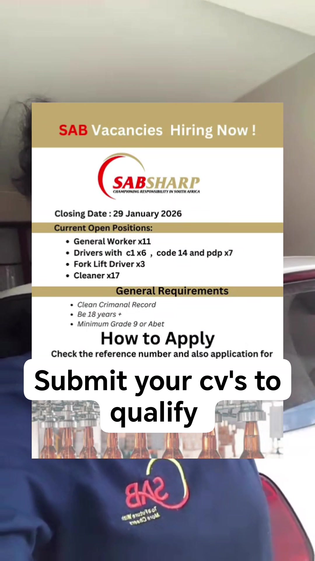 YES Learnerships Intake for 2026 💚🔌 SAB is inviting all unemployed SA ...