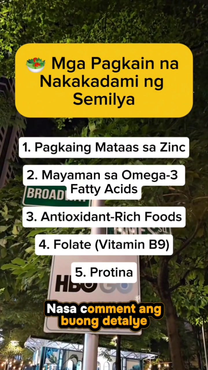 🥗 Mga Pagkain na Nakakadami ng Semilya #fblifestyle #healthtips ...