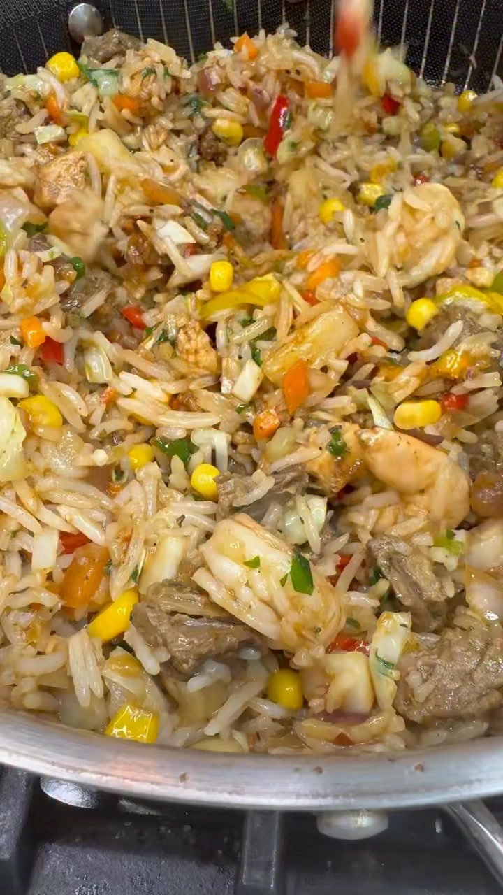 Fully Loaded Meat & Veggie Fried Rice Try this recipe it will be your ...