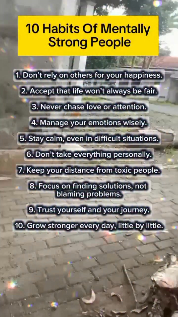 10 Habits Of Mentally Strong People.. #reels #motivation #inspiration # ...