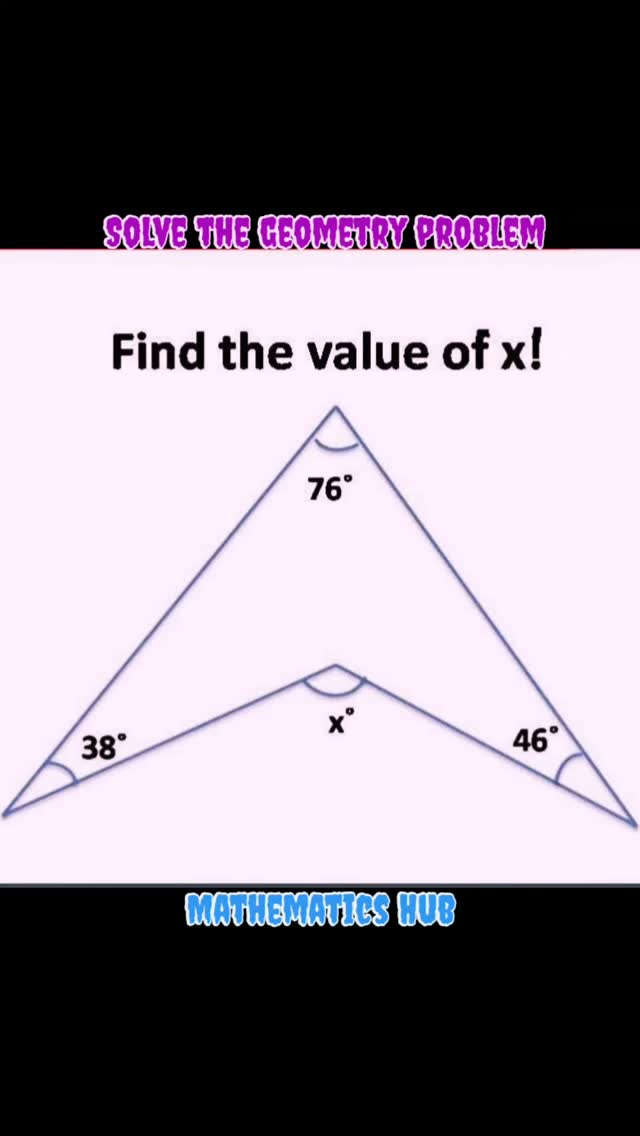 Solve the geometry problem #viralreels #viral #maths #solve #simplify ...