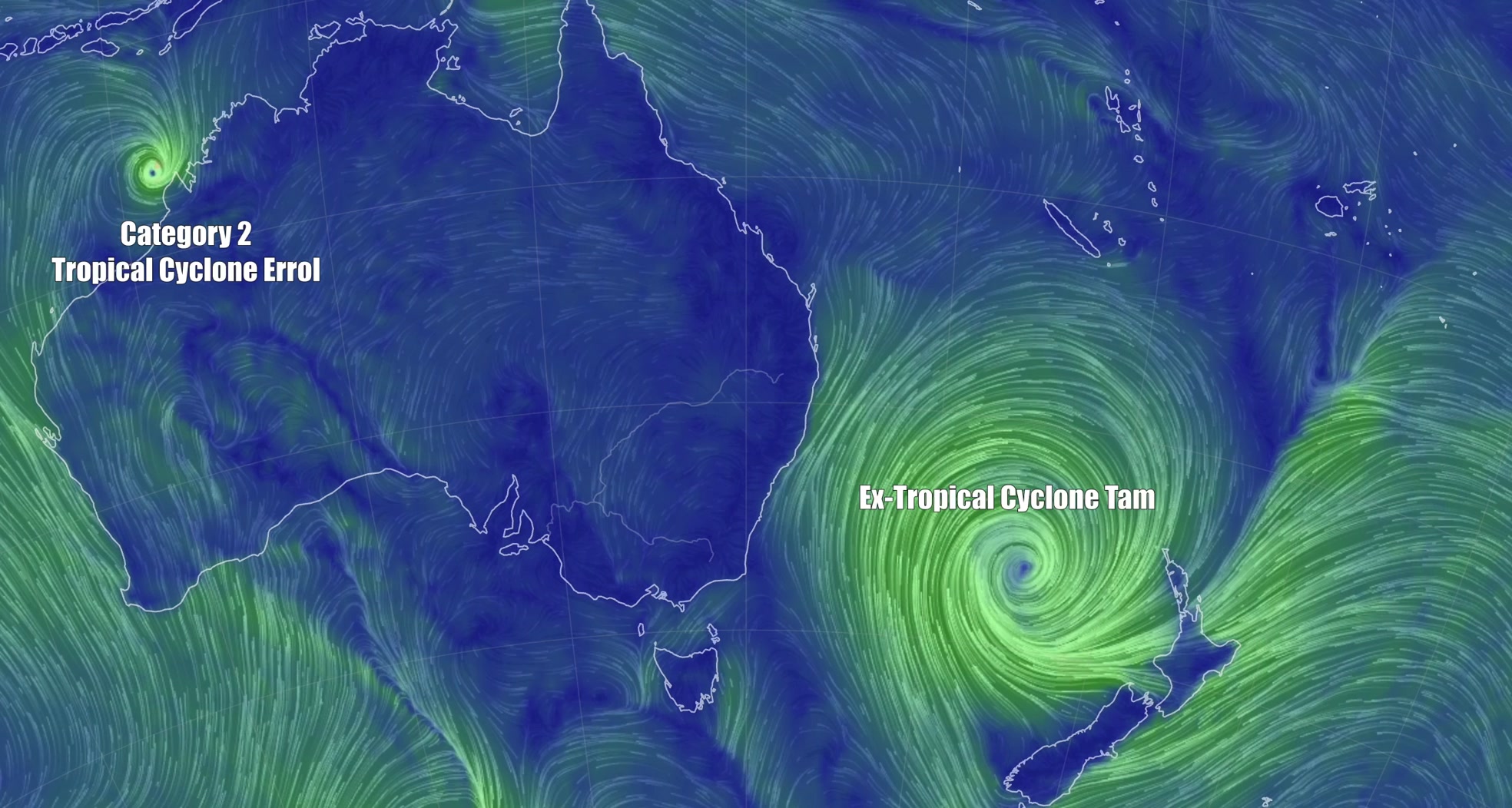 What a terrific comparison! Tropical Cyclone Errol vs Ex-TC Tam ...