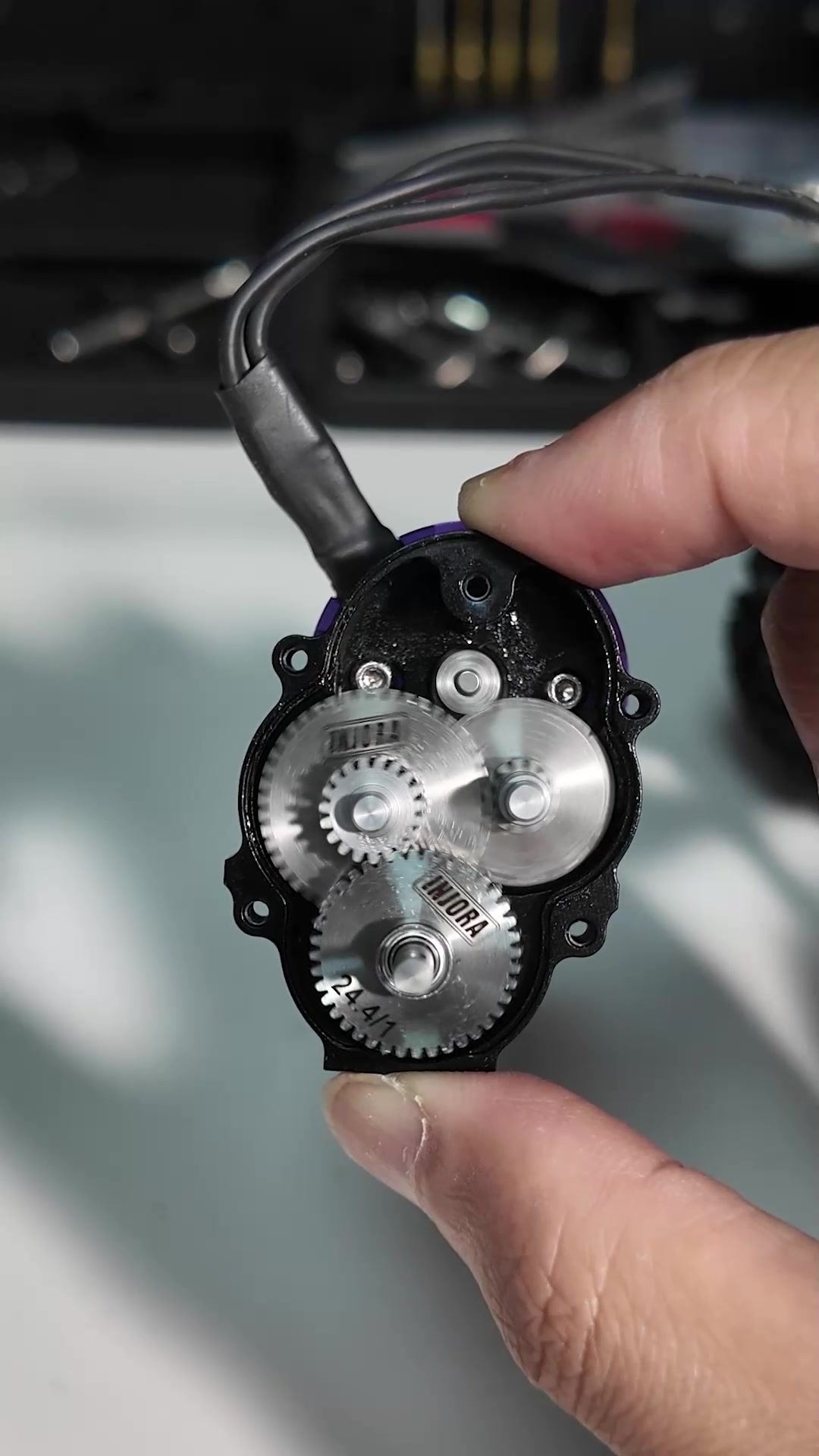 INJORA Fat Viper 2204 Moteur Brushless Outrunner – Édition Dorée – 2400KV – Pour TRX4M 1/18 Et Échelle 1/18