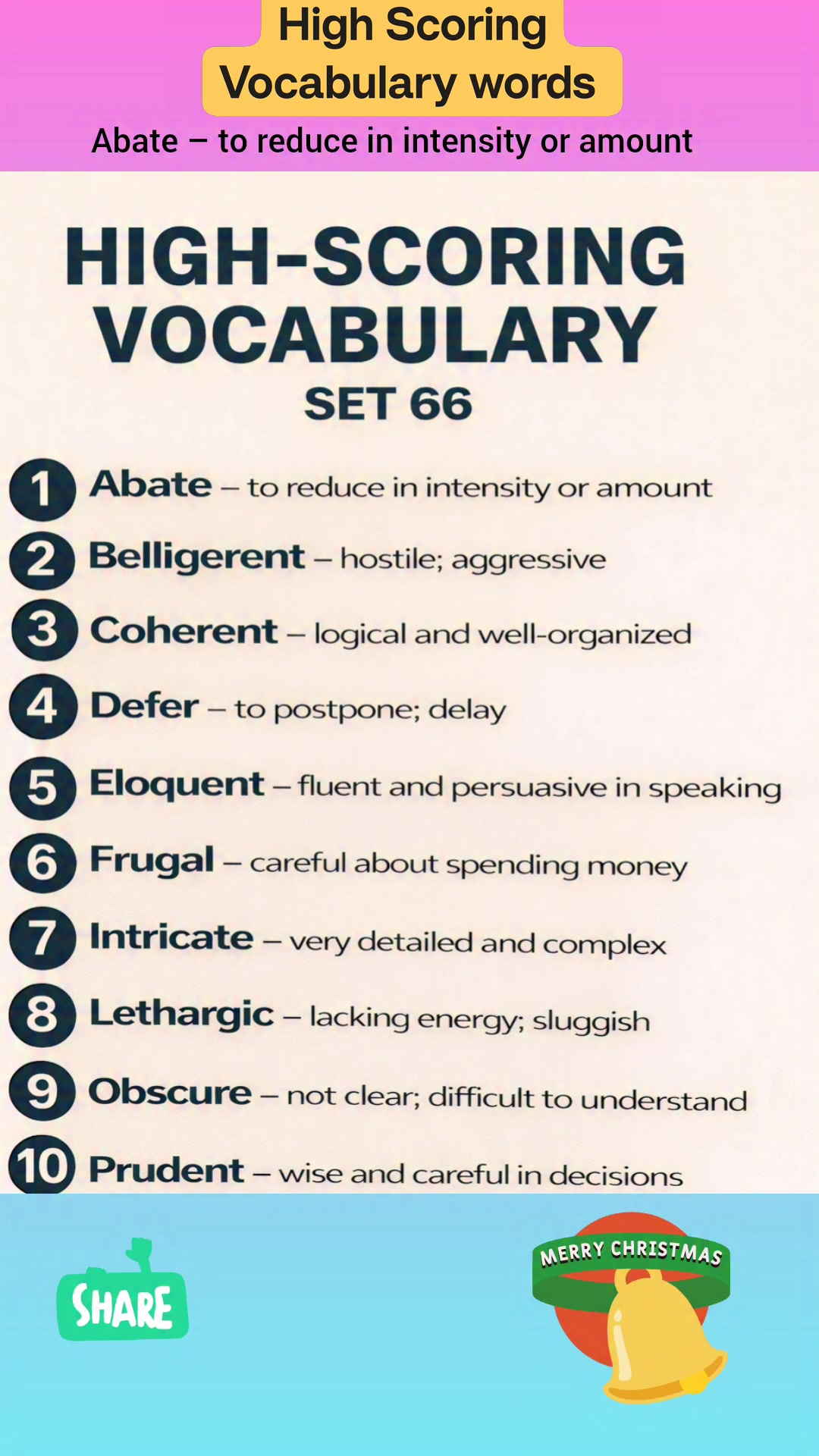 Learn English vocabulary building words with High Scoring Vocabulary # ...