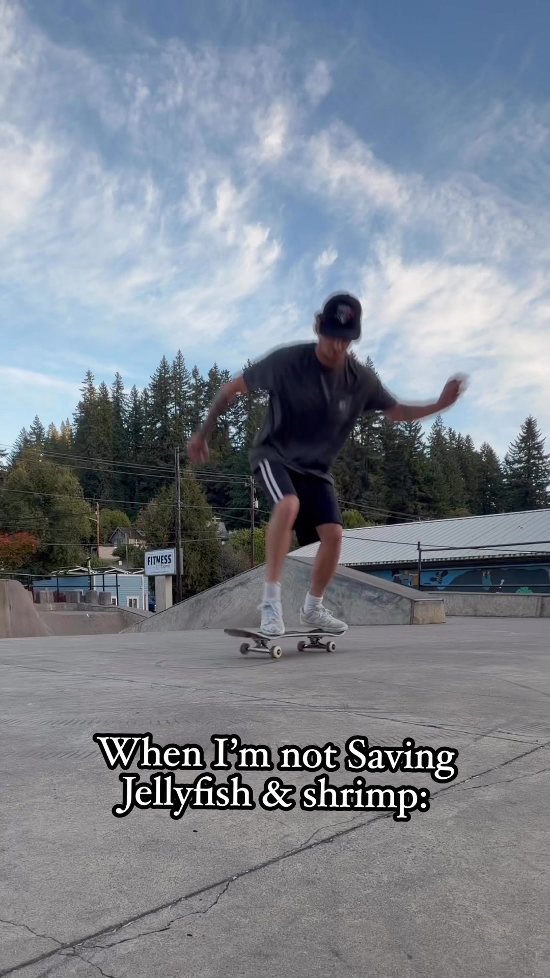 When I’m not saving Jellyfish & Shrimp 🪼 #animals #skateboarding ...