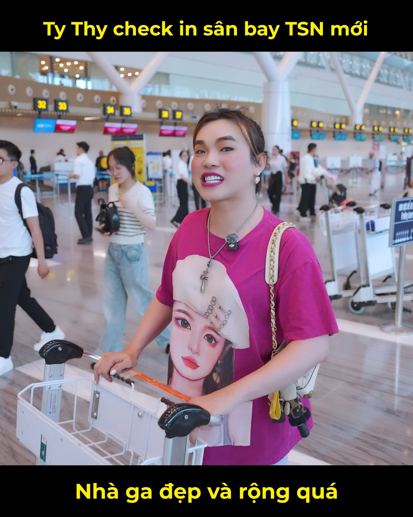 Ty Thy check in sân bay Tân Sơn Nhứt đẹp quá #TyThyVlog | Ty Thy Vlog ...