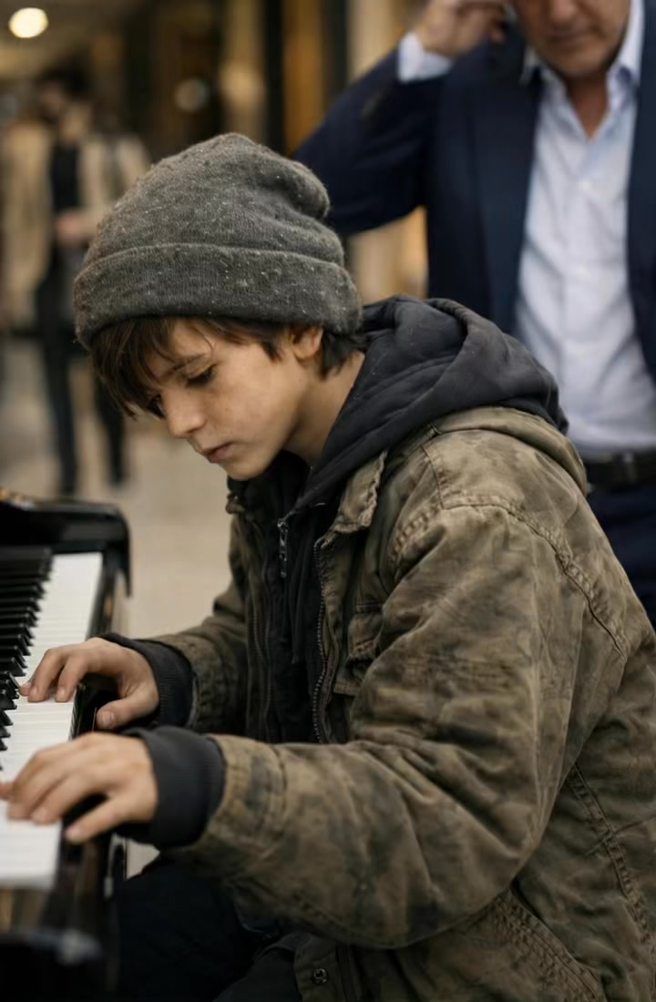 Un millionnaire demande à un garçon sans abri de s'asseoir au piano ...