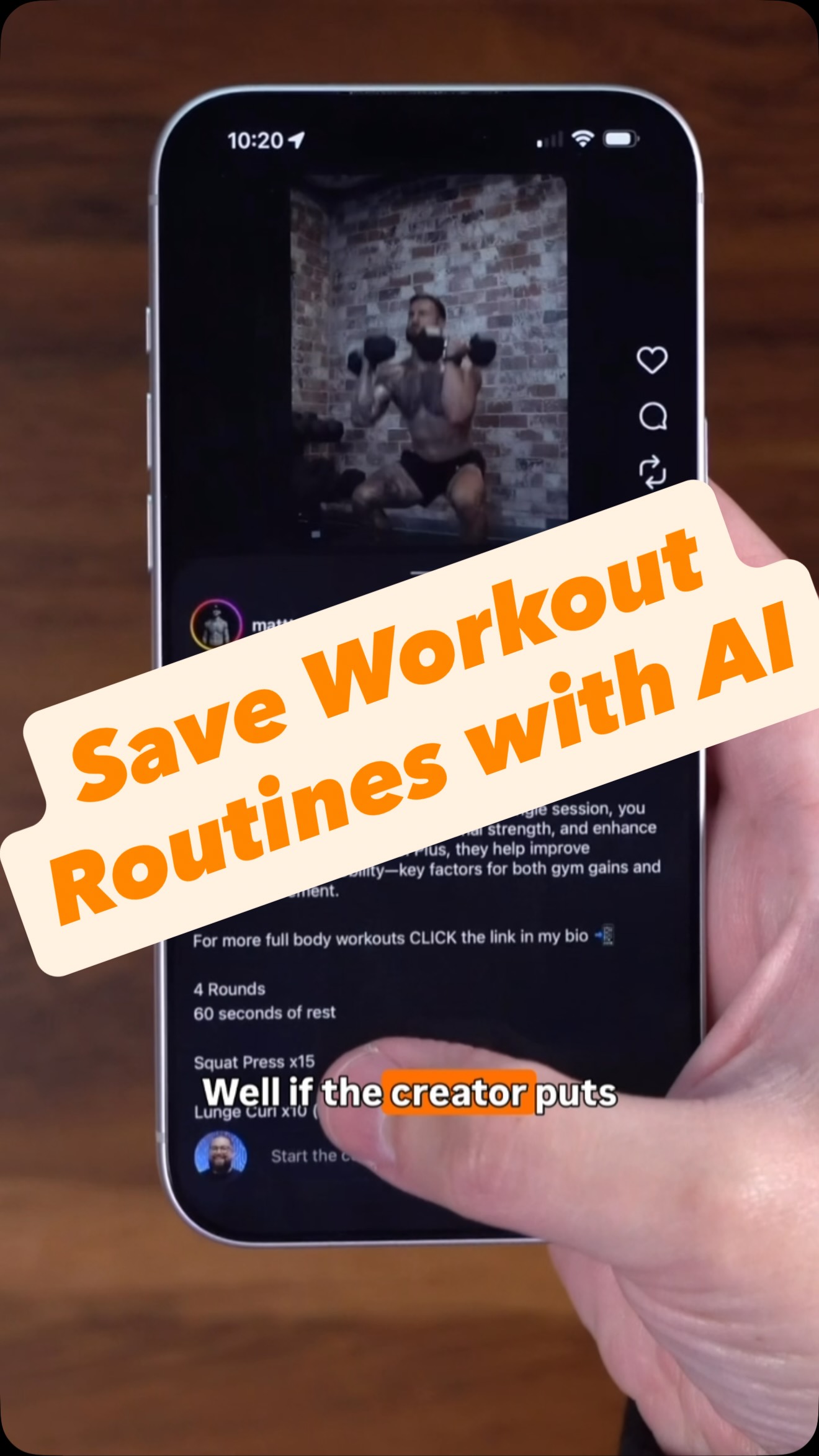 Quickly save workout routines on social with this Apple Intelligence ...
