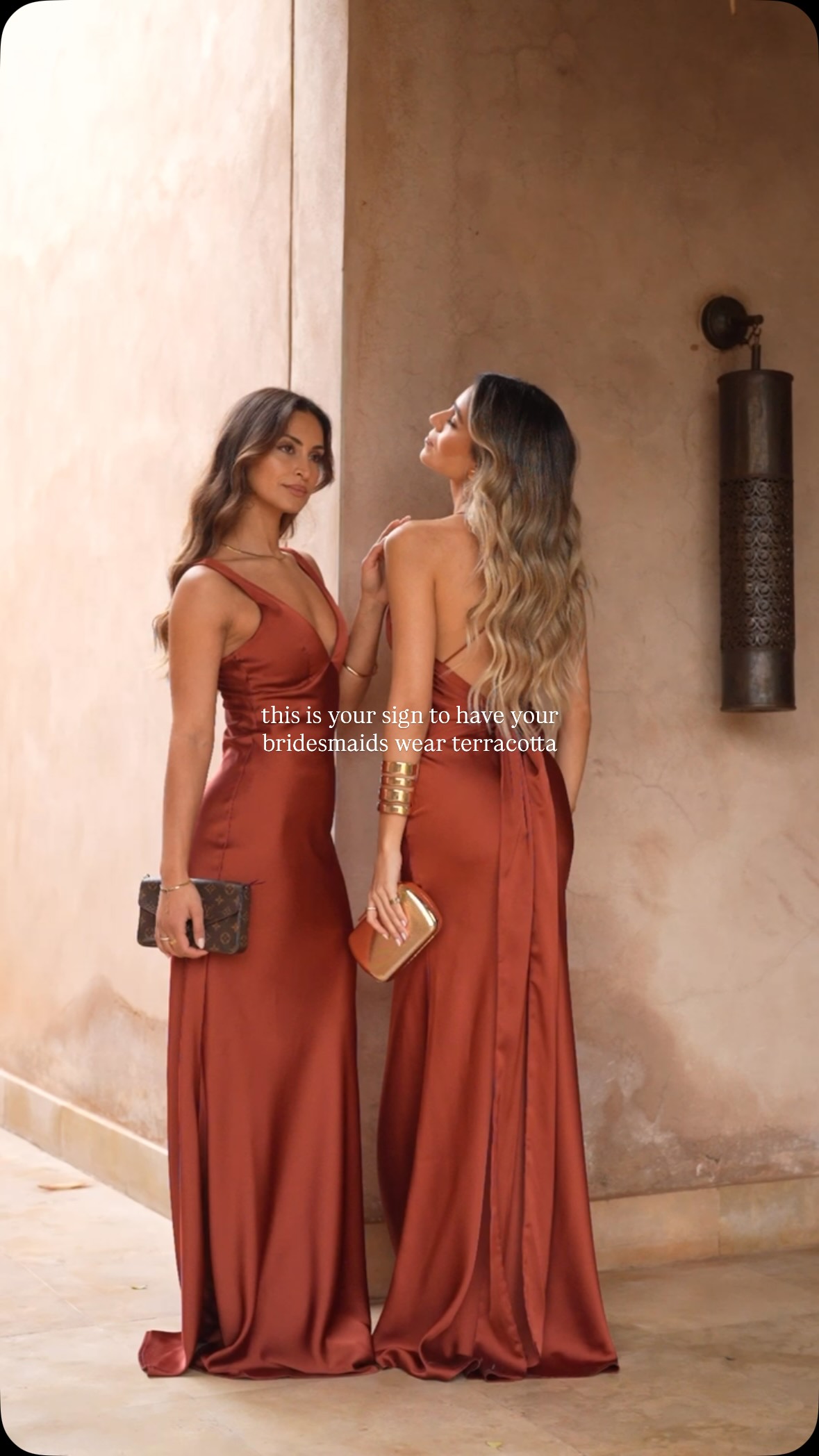 the dresses your bridesmaids will be excited to wear 🧡, tag a bride who needs to see this!, 👀 The Luna satin maxi dress terracotta, 👀 The Bianca satin maxi dress terracotta | Kiwini the label