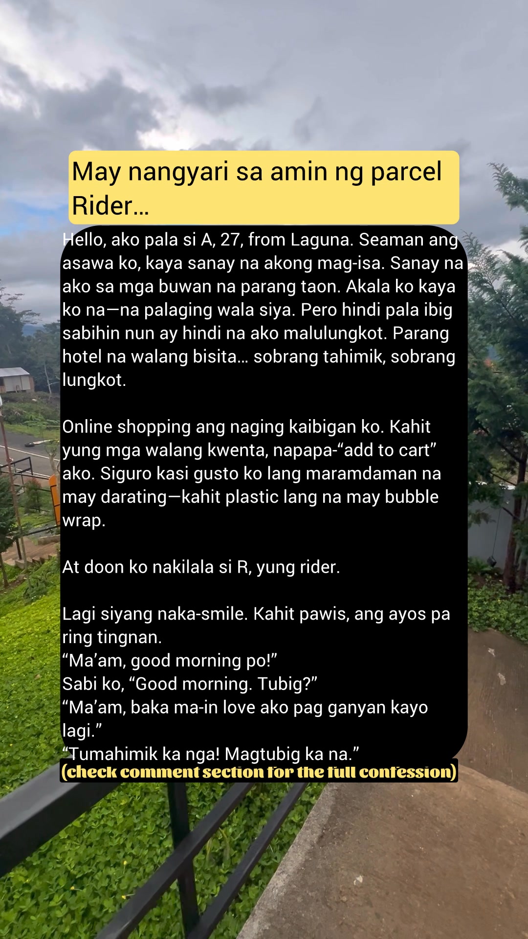 May nangyari sa amin ng parcel Rider #confession #confessions # ...