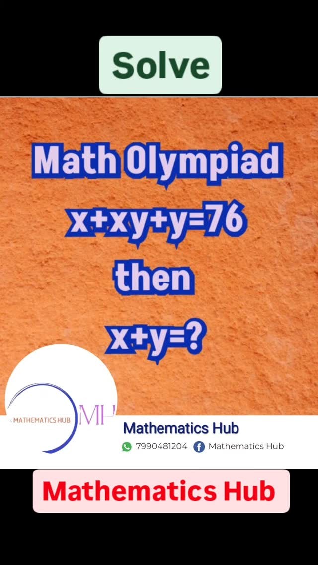 Solve #viralreels #viral #maths #solve #matholympiad | Mathematics Hub ...