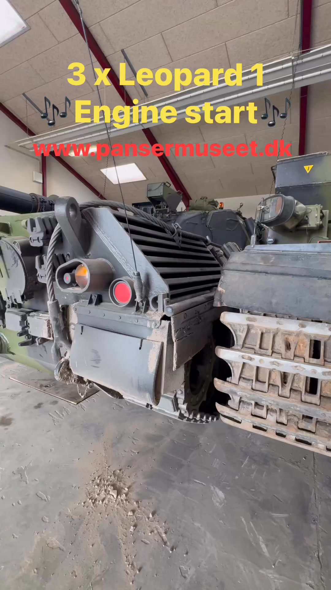 3 x Leopard 1 engine start 🎶🎶🎶 www.pansermuseet.dk #military #army #fyp ...
