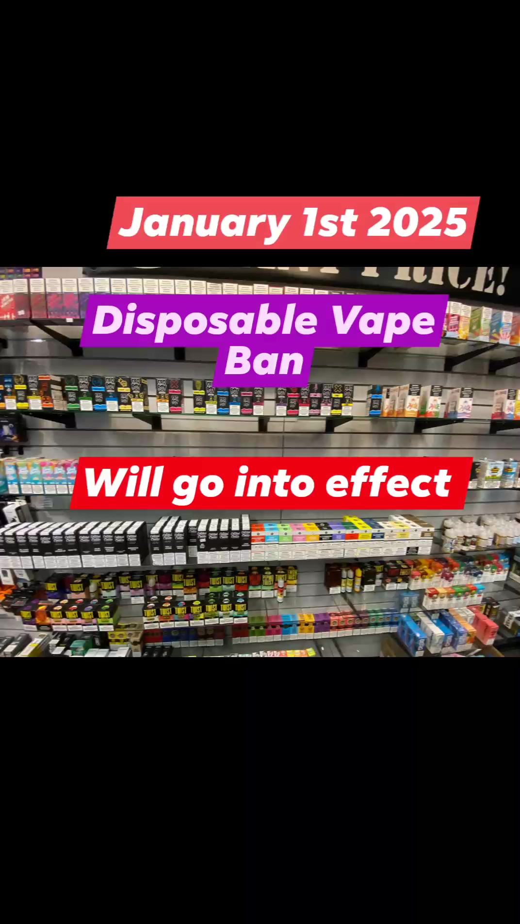 Vape Ban begins soon!!! Get you flavor while they last!!! #vapeban  #winchester #GeekbarPulse #raz #2025vapeban Holy Smoke's Tobacco & Vapor  Outlet | Holy Smoke's Tobacco & Vapor Outlet