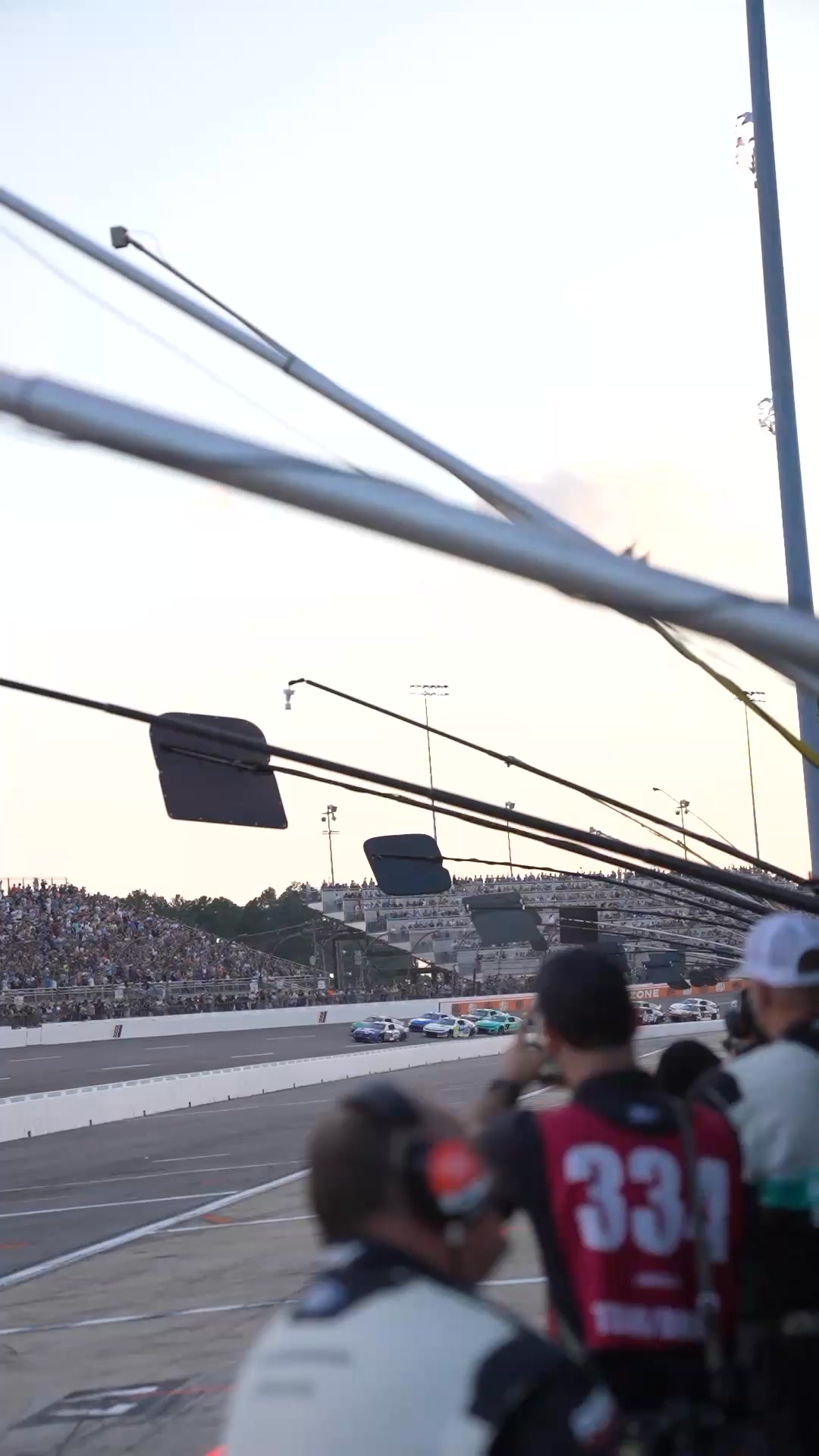 Under the lights on a Saturday night. The #CookOut400 is GREEN!! 🟢 ...