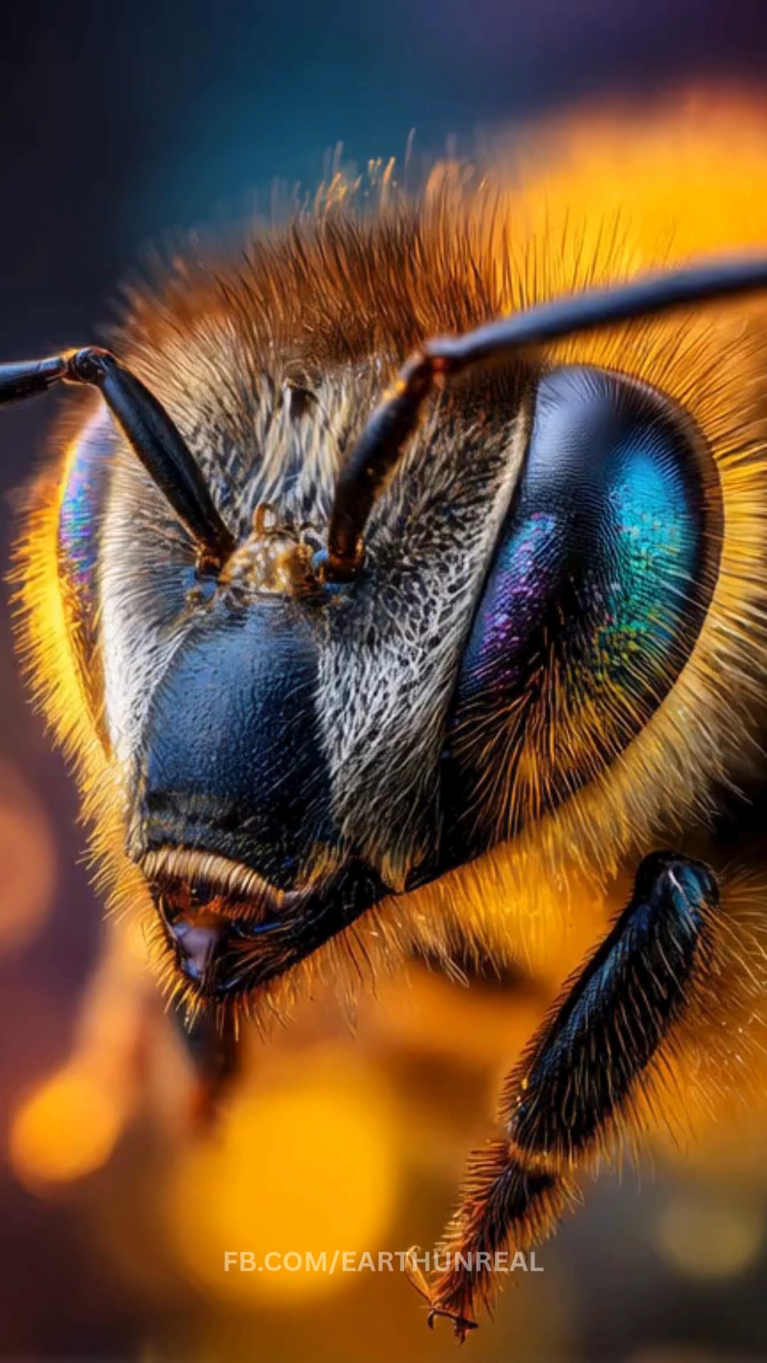 A honeybee's vision is characterized by two compound eyes, each ...