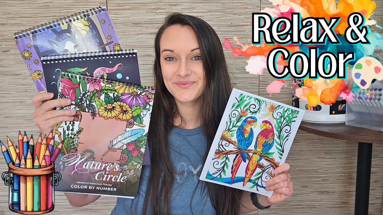 Adult Coloring Book Set With 36 Colors Markers - Spiral Bound Books With Mandala, Flowers, Animals For Relaxation & Stress Relief