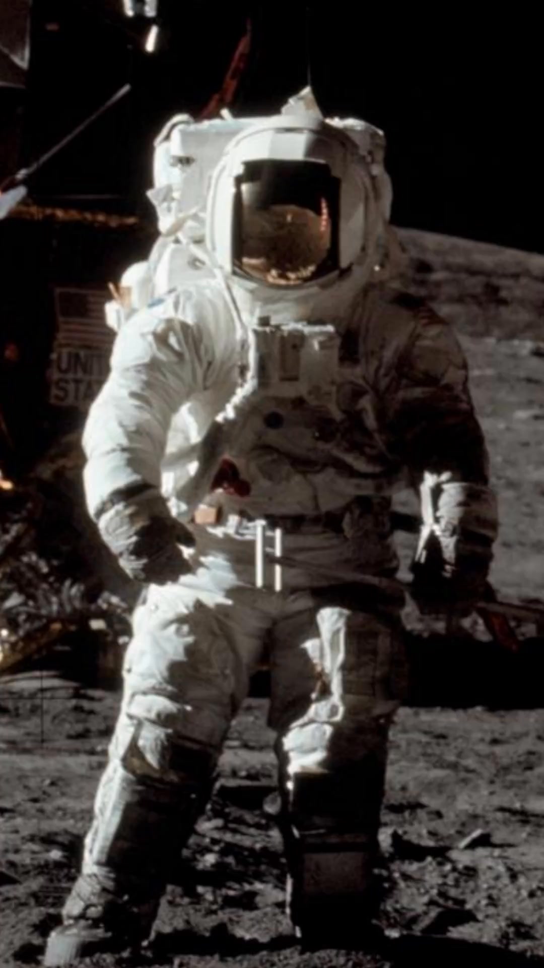 This is Apollo 17 mission in 1972. The Flag, the lander, the rover and ...