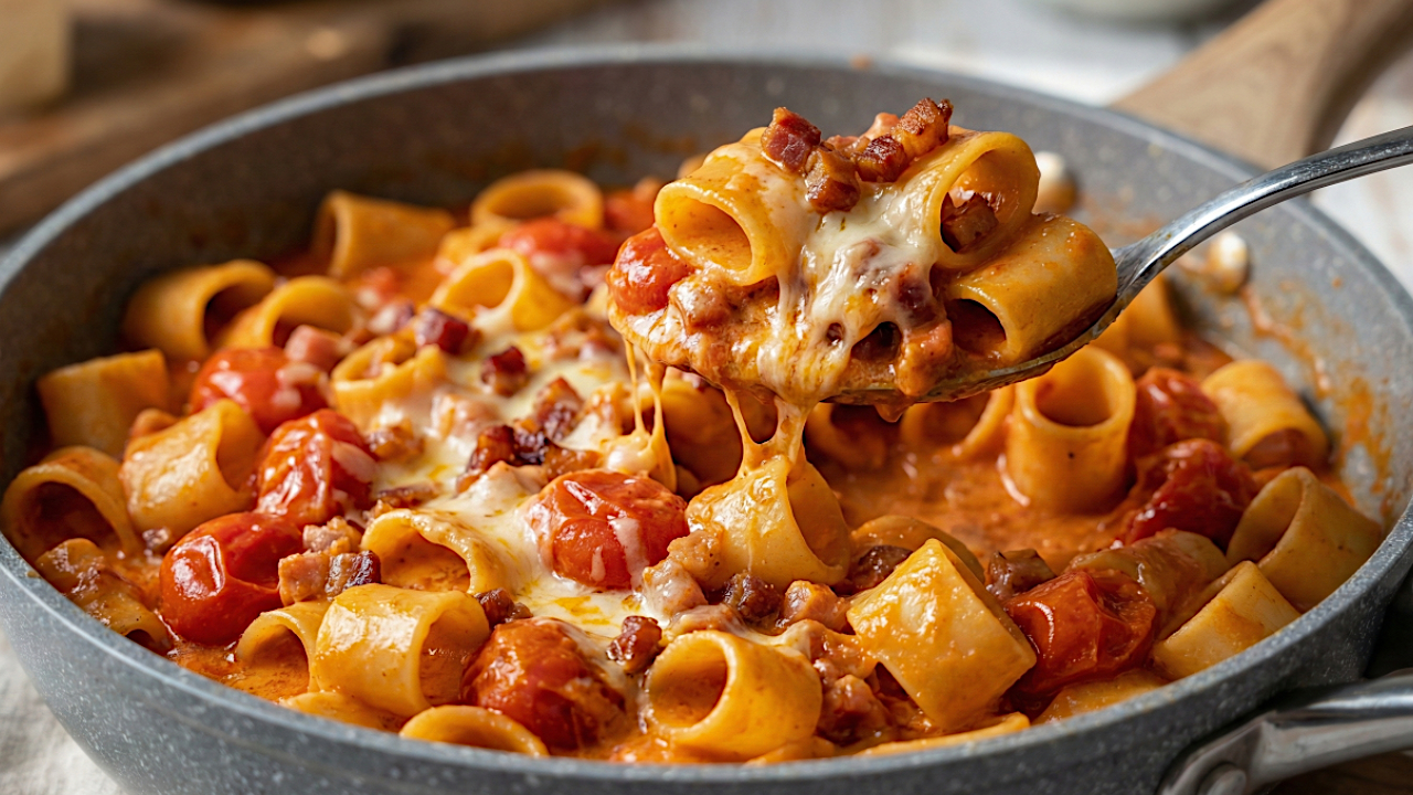 Pasta Rustica in Padella! Sapori Decisi e Cremositá Unica! primi piatti ...