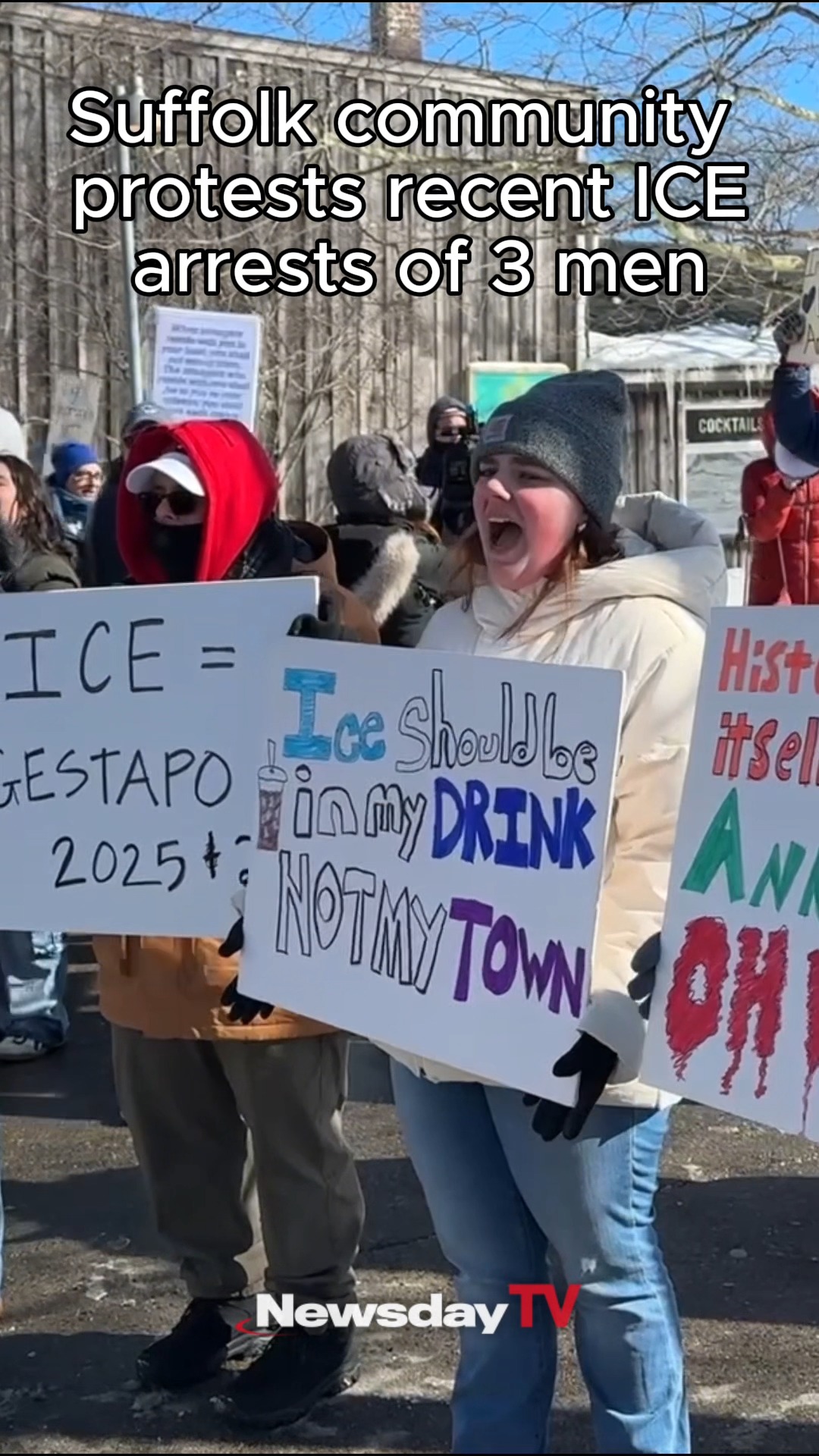 More than 100 people gathered in Greenport this weekend to protest U.S ...