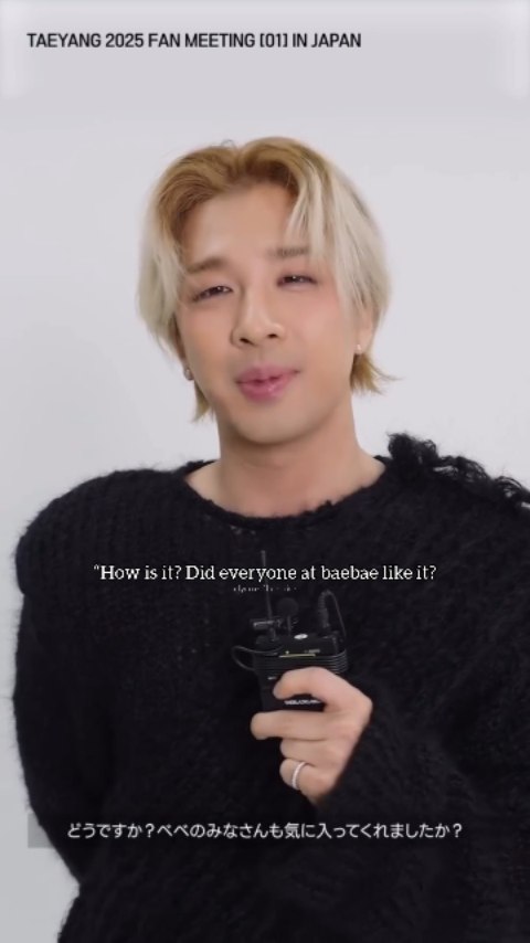 TAEYANG 2025 FAN MEETING [【01】 IN JAPAN ] 🗓️📍DATE and VENUE