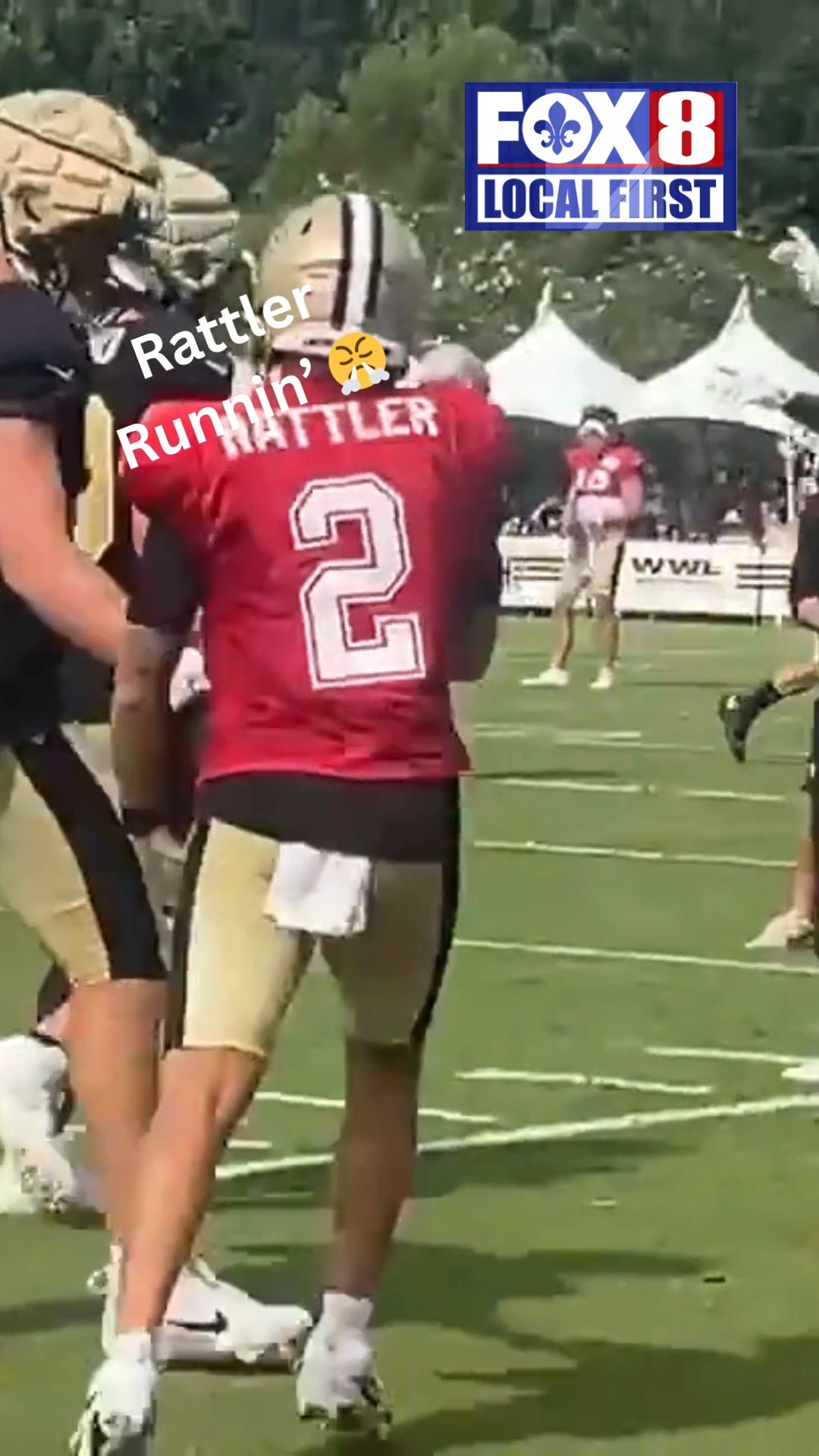 Spencer Rattler running on a bootleg play at Saints practice. (📹 via ...