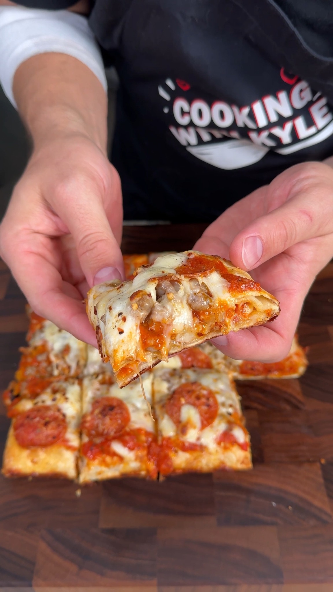 Hot pocket stuffed crust pizza 🍕 | Cooking With Kyle | Facebook