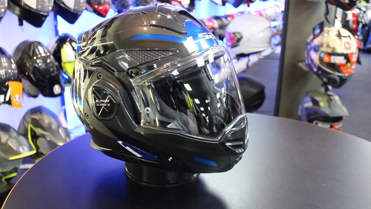 ls2 ff901 advant x spectrum helmet (Black/Grey/Blue, XXL (63/64)) Automotive The helmet can be fully opened LS2 FF901 Advant X Metryk,