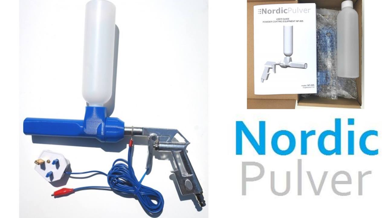 Lab Portable Powder Coating Gun System with Small Hoppers - Powder